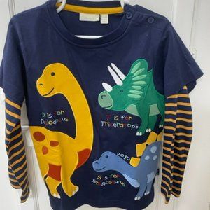 5T Boys Long-sleeve Dinosaur T-shirt